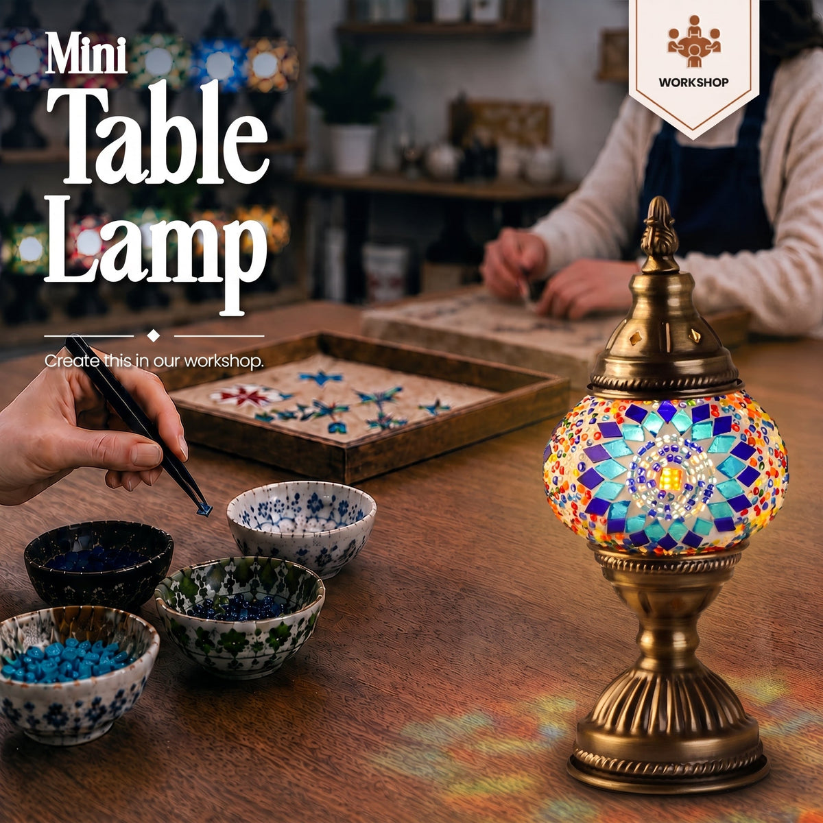 mosaic variant mini-table-lamp